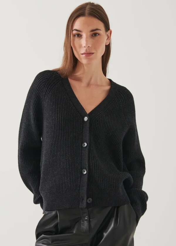 Ribbed Merino Cardigan