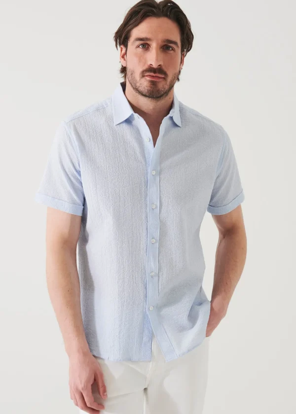 Seersucker Cotton Stretch Shirt