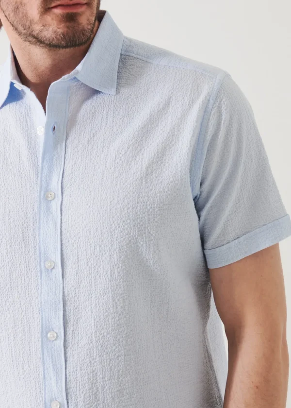 Seersucker Cotton Stretch Shirt