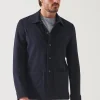 Seersucker Stretch Shirt Jacket