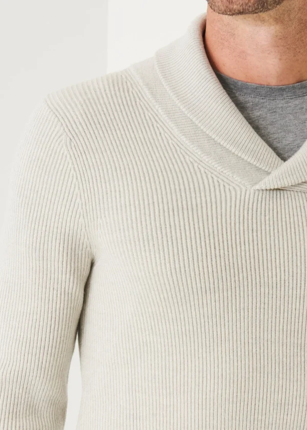 Shawl Collar Merino Wool Sweater