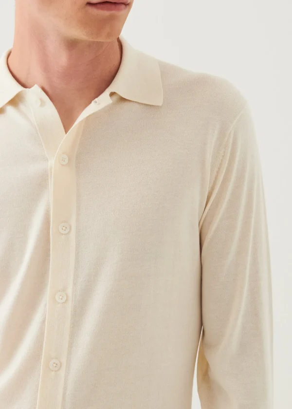 Silk Cashmere Button Front Shirt