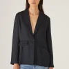 Silk Single Breasted Blazer