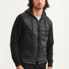 Stretch Quilted Nylon Hoodie