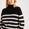 Striped Boyfriend Turtleneck