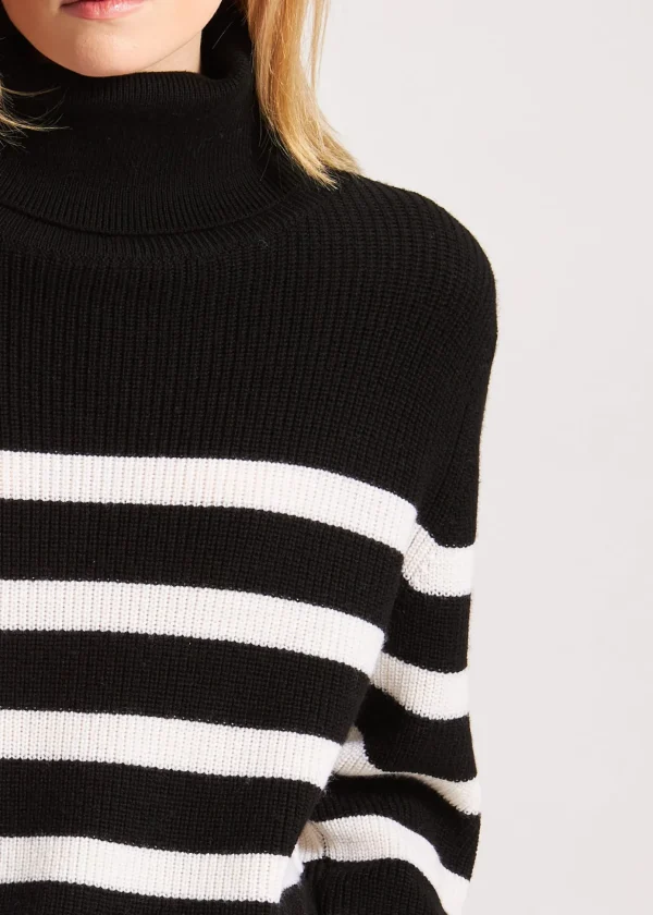 Striped Boyfriend Turtleneck