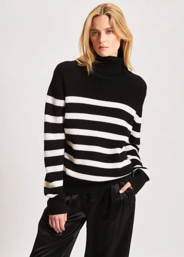 Striped Boyfriend Turtleneck