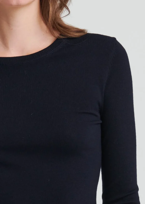 Superfine Fitted Merino Crewneck