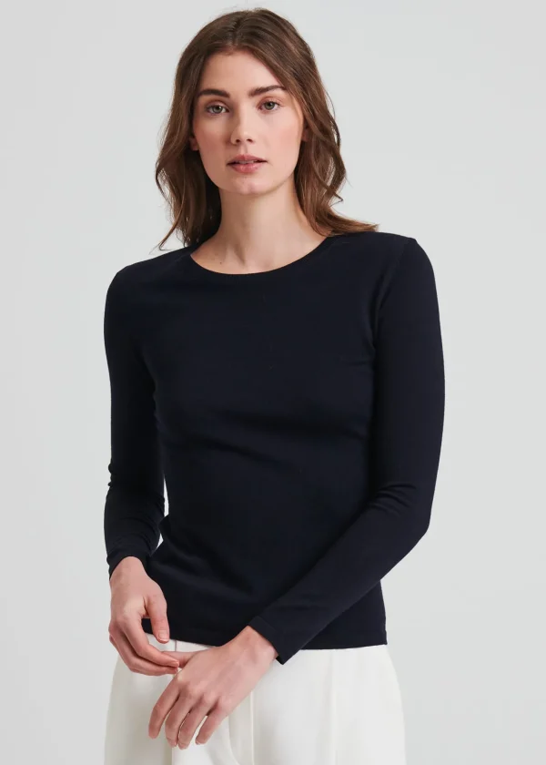 Superfine Fitted Merino Crewneck