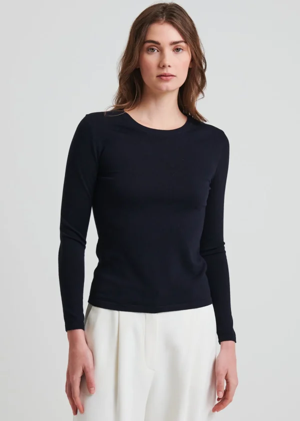 Superfine Fitted Merino Crewneck