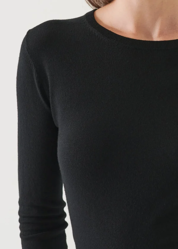 Superfine Fitted Merino Crewneck