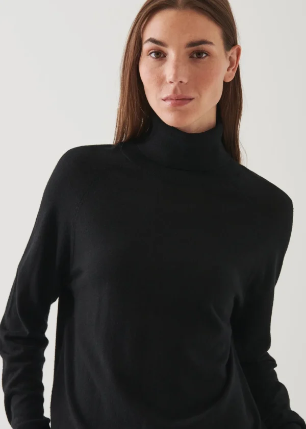 Superfine Merino Boyfriend Turtleneck