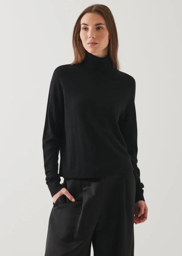 Superfine Merino Boyfriend Turtleneck