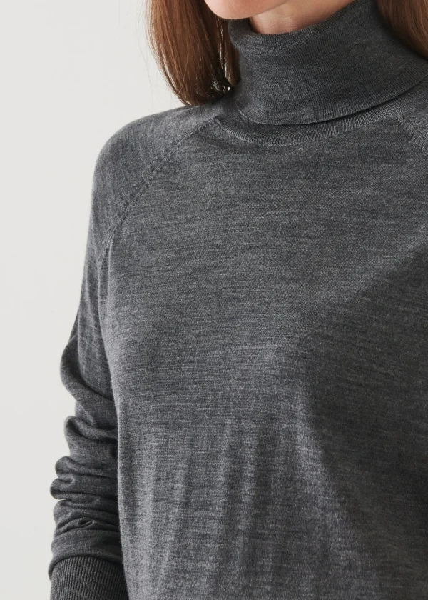 Superfine Merino Boyfriend Turtleneck