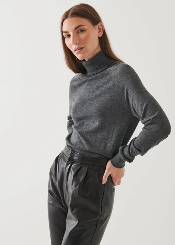 Superfine Merino Boyfriend Turtleneck