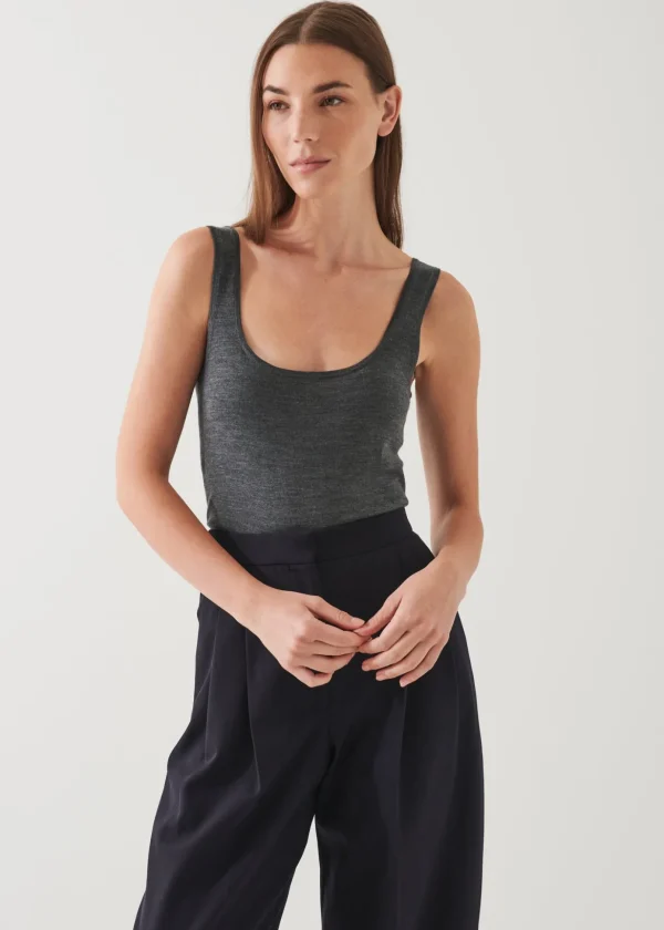 Superfine Merino Fitted Tank