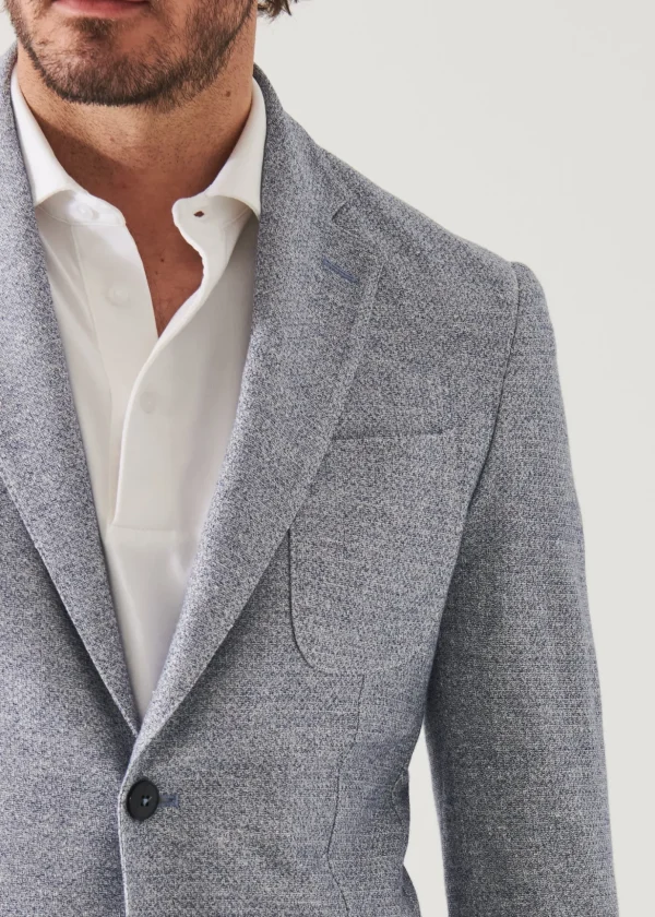 Textured Cotton Linen Blend Blazer