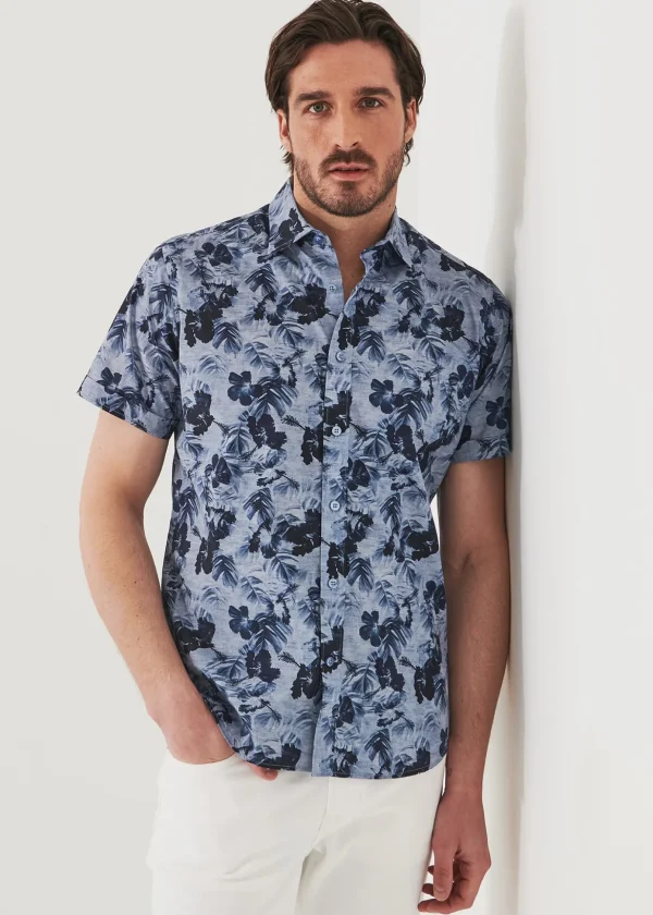 Water Colour Floral Print Shirt