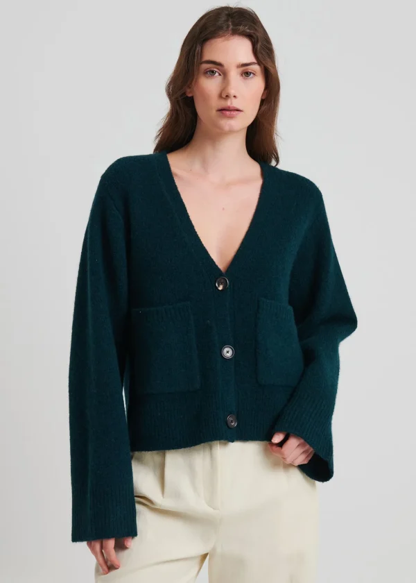 Wool Blend Relaxed Cardigan