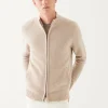 Wool Cashmere Blend Full Zip Cardigan