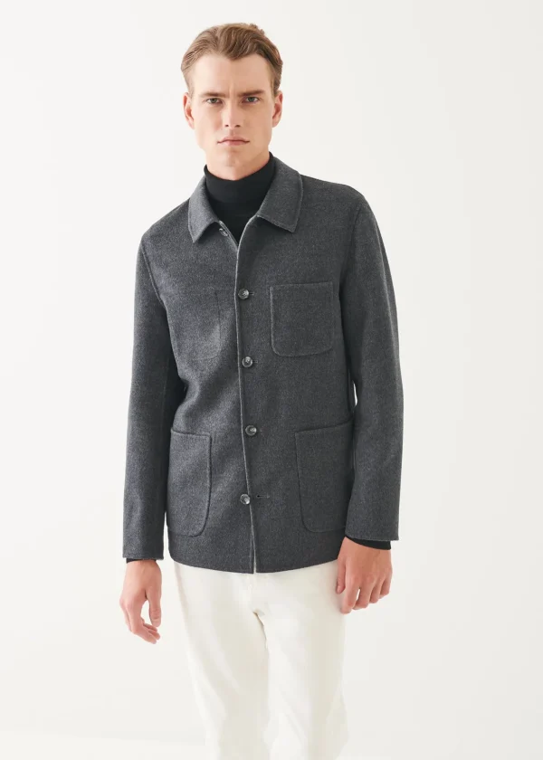 Wool Cashmere Double Face Chore Jacket