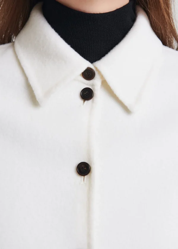 Wool Cashmere Double Face Shirt Jacket