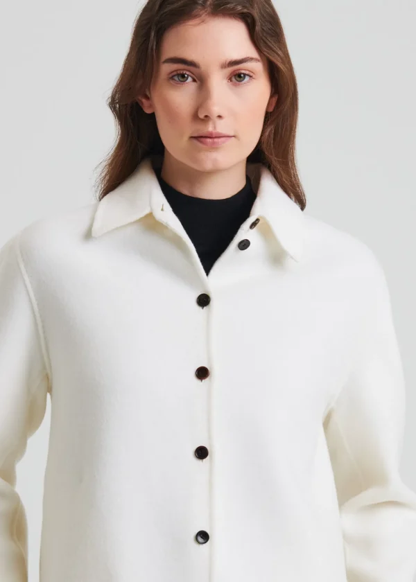 Wool Cashmere Double Face Shirt Jacket