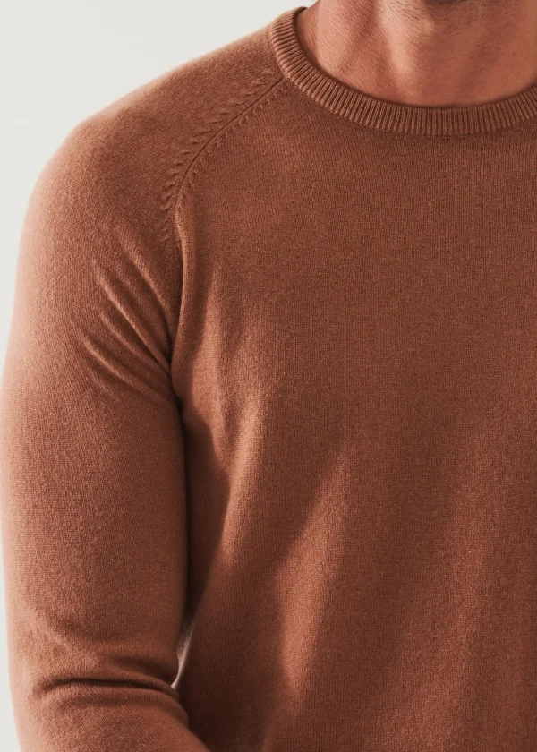 Wool Cashmere Raglan Crewneck