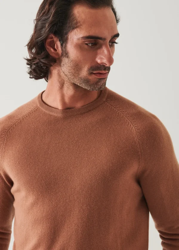 Wool Cashmere Raglan Crewneck