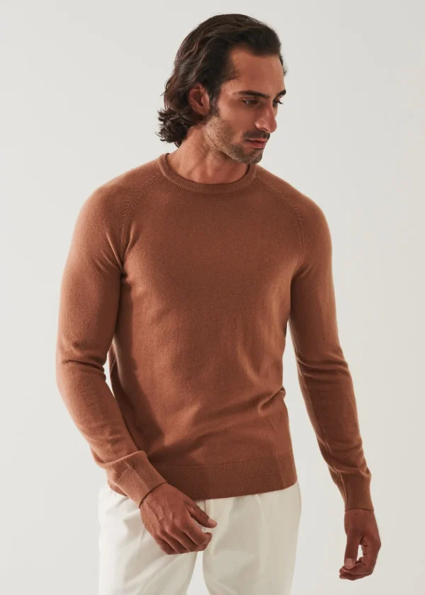 Wool Cashmere Raglan Crewneck