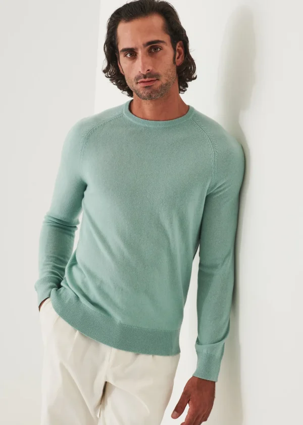 Wool Cashmere Raglan Crewneck