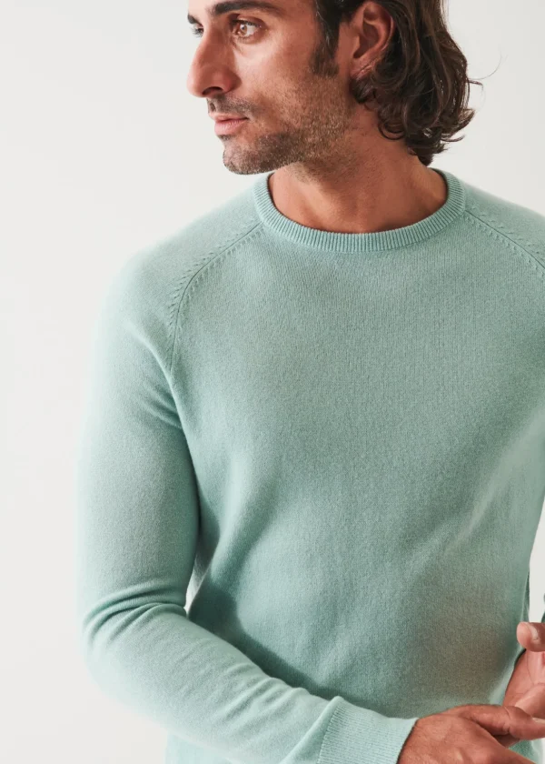 Wool Cashmere Raglan Crewneck