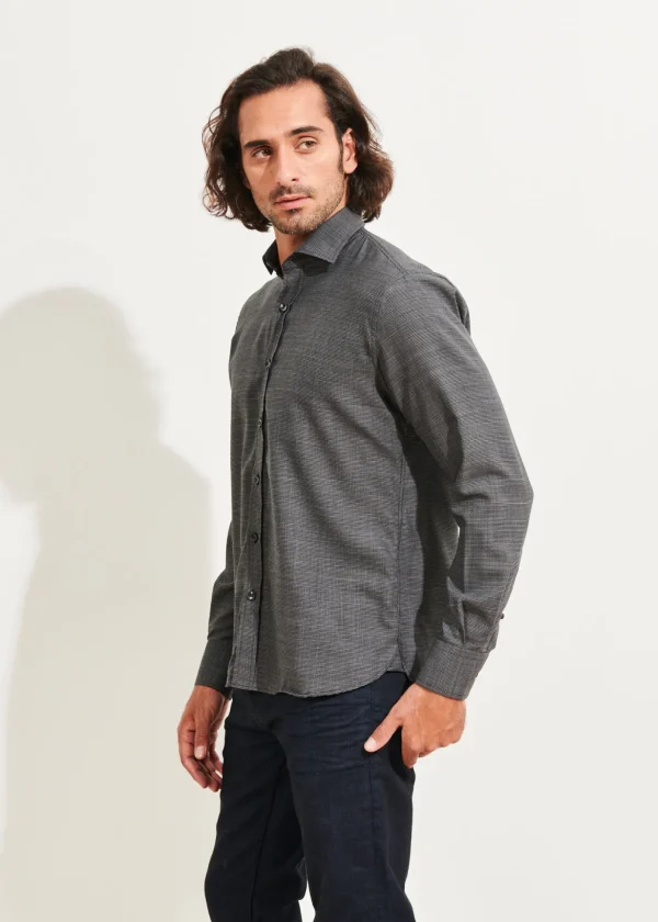 Wool Houndstooth Shirt