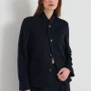 Wool/Cashmere Mandarin Collar Jacket