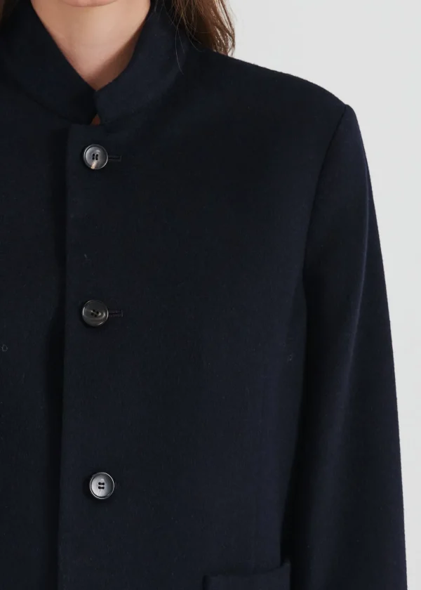 Wool/Cashmere Mandarin Collar Jacket