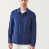 Wool-Stretch Shirt Jacket